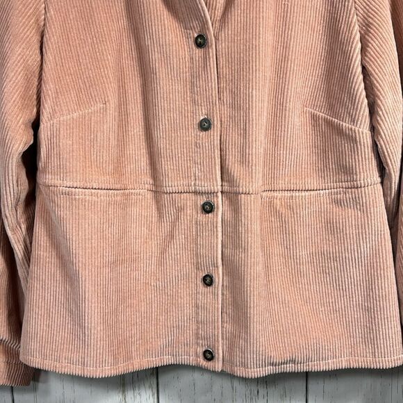 Orvis Blush Pink Corduroy Button Jacket Womens Cottagecore Classic Soft Neutrals - Picture 7 of 13